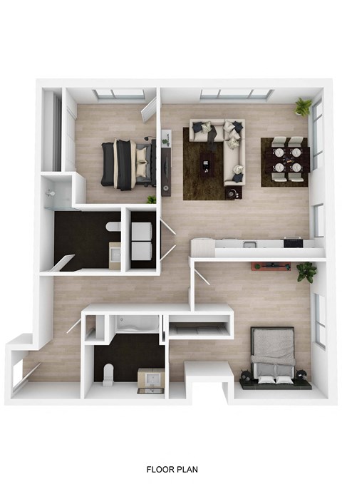2 Bedroom "A" Floor Plan